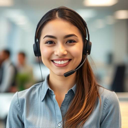 Image of a friendly customer support agent