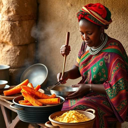 Nomusa preparing traditional Zulu cuisine