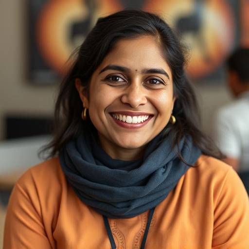 Photo of Aisha Patel, Community Manager at Ubuntu Entrepreneurs, looking happy